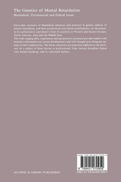 Produktbild: The Genetics of Mental Retardation