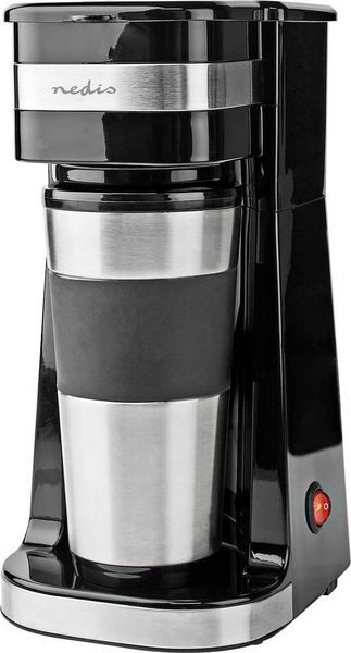 Nedis KACM300FBK Kaffeemaschine Schwarz, Silber