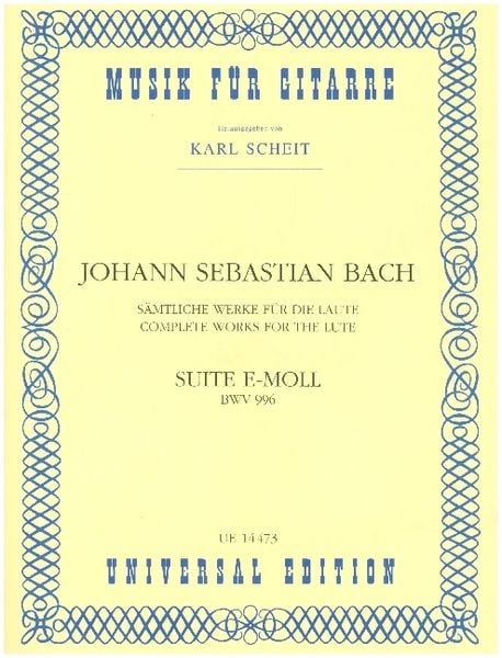 Produktbild: Bach, J: Suite E-Moll BWV 996