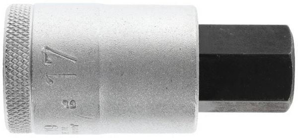 Produktbild: Steckschl&uuml;sseleinsatz IN 19 1/2 Zoll Innen-6-kant SW 17mm L.60mm GEDORE