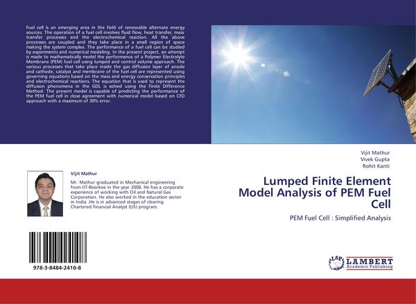Produktbild: Lumped Finite Element Model Analysis of PEM Fuel Cell