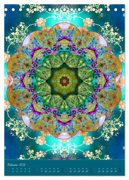 Produktbild: FLORALE MANDALAS (Tischkalender 2026 DIN A5 hoch), CALVENDO Monatskalender