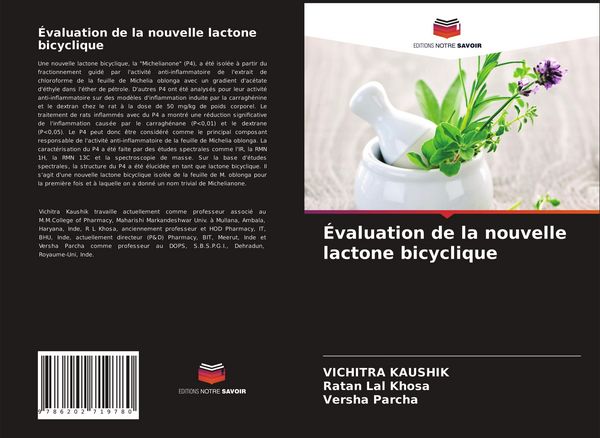 Produktbild: &Eacute;valuation de la nouvelle lactone bicyclique