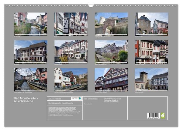 Produktbild: Bad M&uuml;nstereifel - Ansichtssache (Wandkalender 2026 DIN A2 quer), CALVENDO Monatskalender