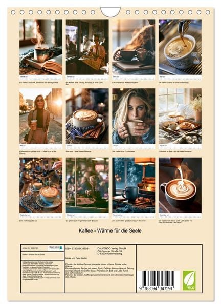 Produktbild: Kaffee - W&auml;rme f&uuml;r die Seele (Wandkalender 2027 DIN A4 hoch), CALVENDO Monatskalender