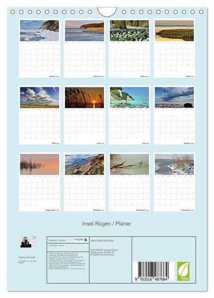 Produktbild: Insel R&uuml;gen / Planer (Wandkalender 2026 DIN A4 hoch), CALVENDO Monatskalender
