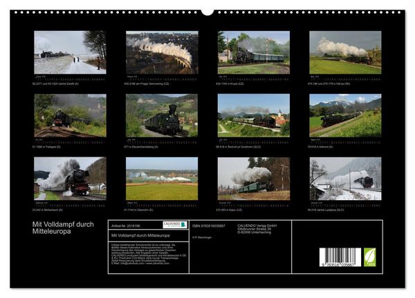 Produktbild: Mit Volldampf durch Mitteleuropa (hochwertiger Premium Wandkalender 2026 DIN A2 quer), Kunstdruck in Hochglanz