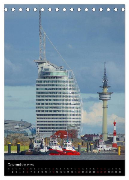 Produktbild: Bremerhaven an der Nordsee (Tischkalender 2026 DIN A5 hoch), CALVENDO Monatskalender