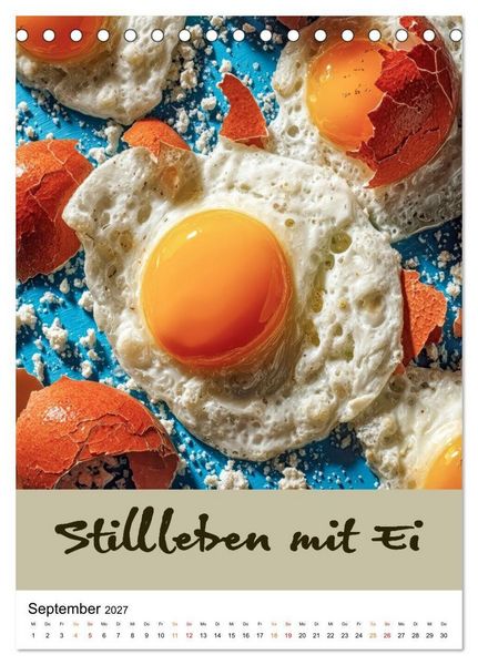 Produktbild: Ei Kalender - das gr&ouml;&szlig;te Ei-Spektakel seit Beginn der Zeitrechnung (Tischkalender 2027 DIN A5 hoch), CALVENDO Monatskalender