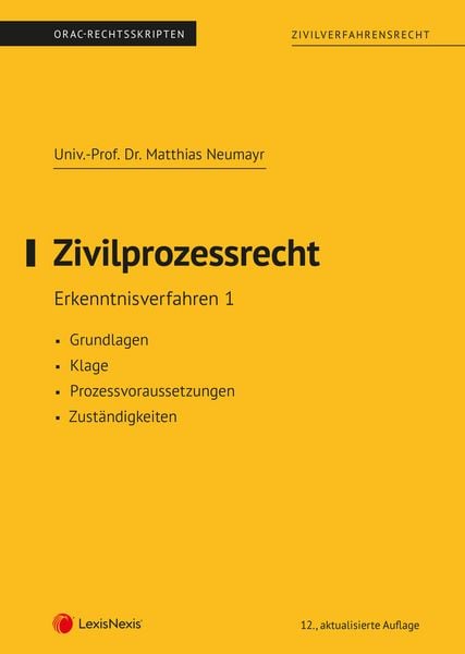 Produktbild: Zivilprozessrecht Erkenntnisverfahren 1 (Skriptum)