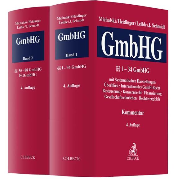 Kommentar zum Gesetz betreffend die Gesellschaften mit beschränkter Haftung (GmbH-Gesetz). GmbHG, Paperback von , C.H. Beck, 9783406763908