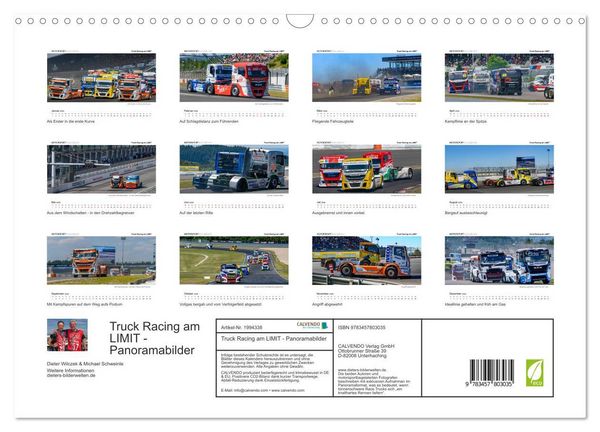 Produktbild: Truck Racing am LIMIT - Panoramabilder (Wandkalender 2026 DIN A3 quer), CALVENDO Monatskalender