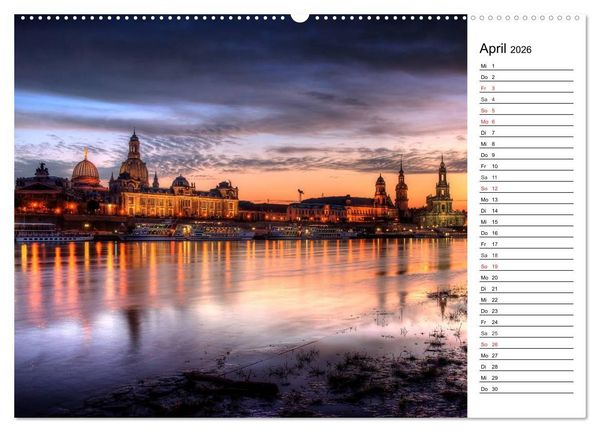 Produktbild: Barockstadt Dresden (Wandkalender 2026 DIN A2 quer), CALVENDO Monatskalender