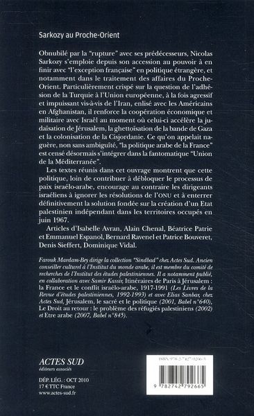 Produktbild: Sarkozy au proche orient