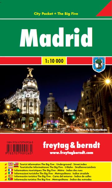 Produktbild: Madrid, Stadtplan 1:10.000, City Pocket + The Big Five