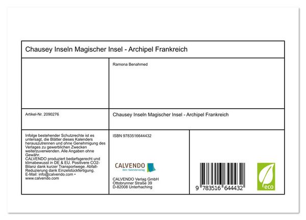 Produktbild: Chausey Inseln Magischer Insel - Archipel Frankreich (Tischkalender 2026 DIN A5 quer), CALVENDO Monatskalender