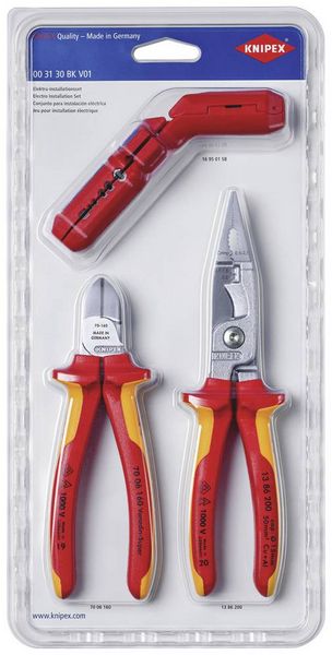 Produktbild: Knipex 00 31 30 BK V01 Werkzeugset 3teilig