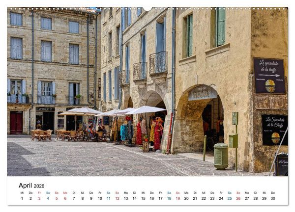 Produktbild: Uz&eacute;s - Charmante Kleinstadt im Gard (Wandkalender 2026 DIN A2 quer), CALVENDO Monatskalender