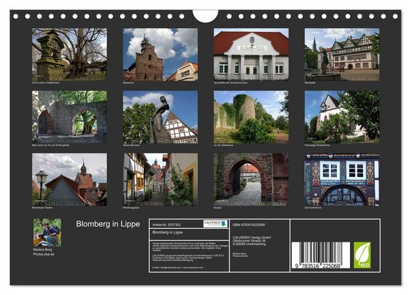 Produktbild: Blomberg in Lippe (Wandkalender 2026 DIN A4 quer), CALVENDO Monatskalender