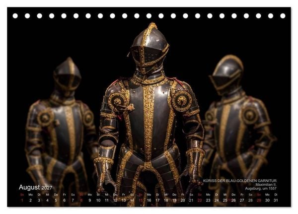 Produktbild: Historische R&uuml;stungen und Waffen (Tischkalender 2027 DIN A5 quer), CALVENDO Monatskalender