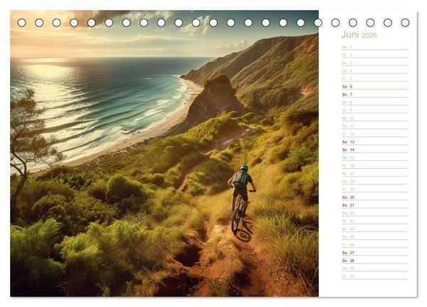 Produktbild: Mit dem Mountainbike durch die Welt (Tischkalender 2026 DIN A5 quer), CALVENDO Monatskalender
