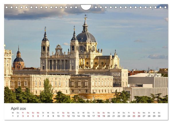 Produktbild: Madrid - Spaniens bezaubernde Hauptstadt. (Wandkalender 2026 DIN A4 quer), CALVENDO Monatskalender