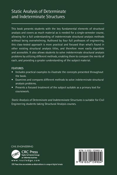 Produktbild: Static Analysis of Determinate and Indeterminate Structures