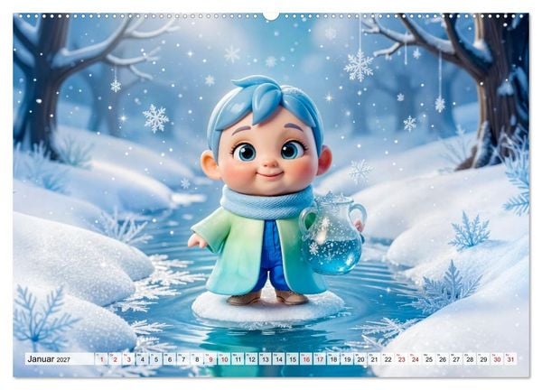 Produktbild: Kinder‑Sternzeichen - Fr&ouml;hlicher und bunter Kalender (Wandkalender 2027 DIN A2 quer), CALVENDO Monatskalender