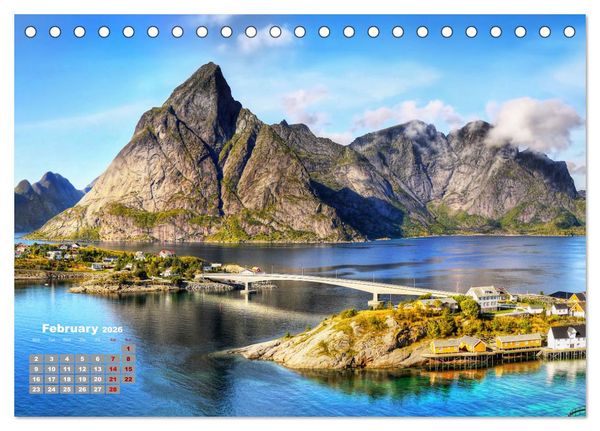 Produktbild: Natural Wonders, Fascinating Places in The World (Desk Calendar 2026 DIN A5 landscape), CALVENDO 12 Month DeskCalendar