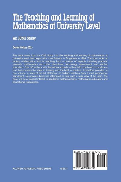 Produktbild: The Teaching and Learning of Mathematics at University Level