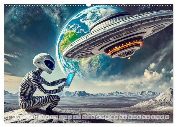 Produktbild: Aliens auf Tour (hochwertiger Premium Wandkalender 2026 DIN A2 quer), Kunstdruck in Hochglanz