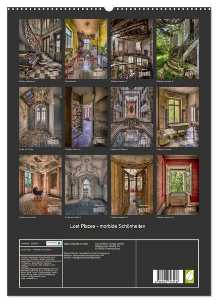 Produktbild: Lost Places - morbide Sch&ouml;nheiten (hochwertiger Premium Wandkalender 2026 DIN A2 hoch), Kunstdruck in Hochglanz