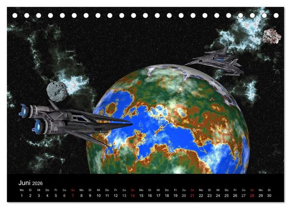 Produktbild: Fantasie-Planeten (Tischkalender 2026 DIN A5 quer), CALVENDO Monatskalender