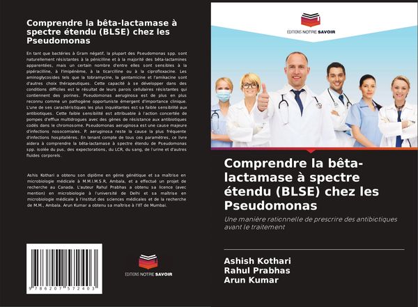 Produktbild: Comprendre la b&ecirc;ta-lactamase &agrave; spectre &eacute;tendu (BLSE) chez les Pseudomonas