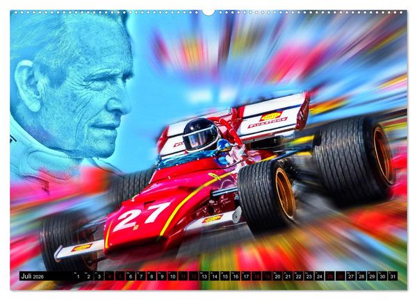 Produktbild: Racing - Vollgas kreativ (Wandkalender 2026 DIN A2 quer), CALVENDO Monatskalender
