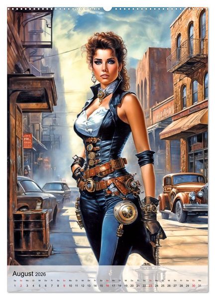 Produktbild: Ladies mit Steampunk-Flair (Wandkalender 2026 DIN A2 hoch), CALVENDO Monatskalender