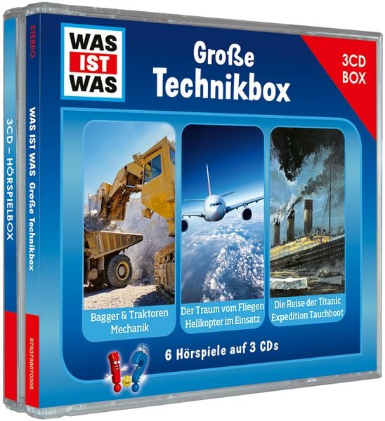 Produktbild: WAS IST WAS 3-CD H&ouml;rspielbox. Gro&szlig;e Technikbox