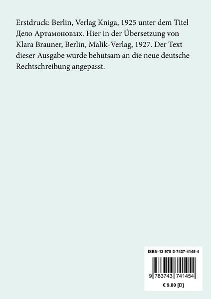 Produktbild: Das Werk der Artamonows