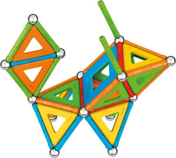 Produktbild: Invento 507059 - Geomag Classic Supercolor Panels Recycled 78 pcs, Magnetischer Baukasten, Magnetspielzeuge