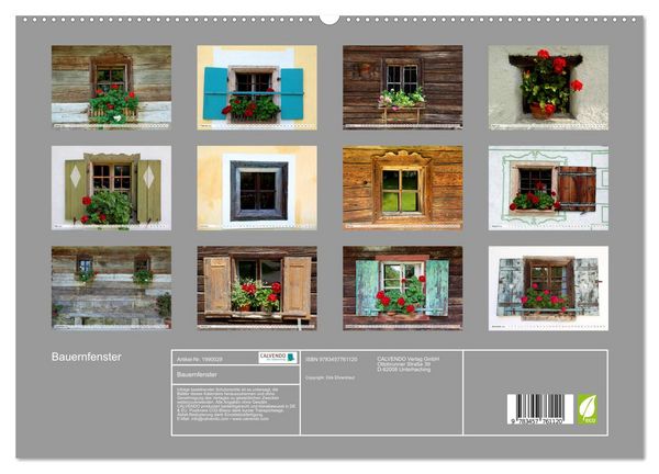 Produktbild: Bauernfenster (hochwertiger Premium Wandkalender 2026 DIN A2 quer), Kunstdruck in Hochglanz