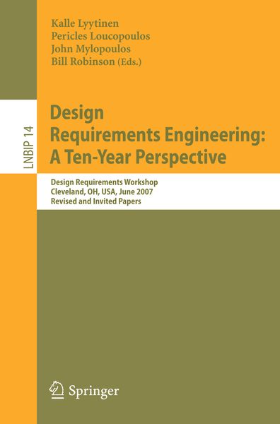 Produktbild: Design Requirements Engineering: A Ten-Year Perspective