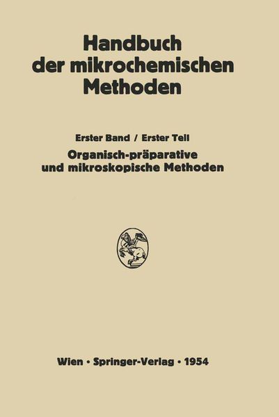 Produktbild: Pr&auml;parative Mikromethoden in der Organischen Chemie