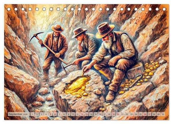 Produktbild: Auf den Spuren des Goldes - Vom Goldrausch am Yukon River (Tischkalender 2026 DIN A5 quer), CALVENDO Monatskalender