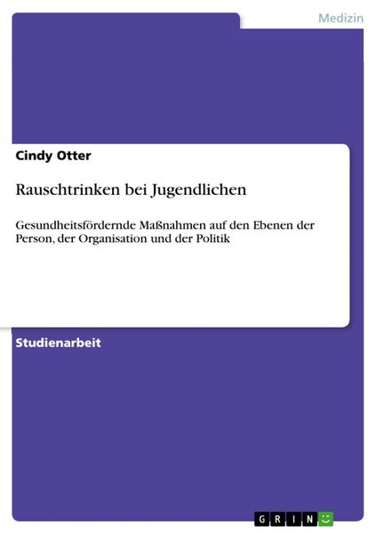 Produktbild: Rauschtrinken bei Jugendlichen