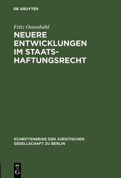Produktbild: Neuere Entwicklungen im Staatshaftungsrecht