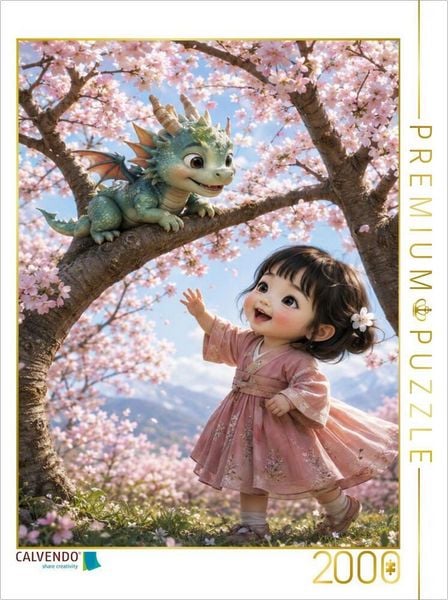 CALVENDO Puzzle Unter den Kirschblüten | 2000 Teile Lege-Größe 90 × 67 cm Foto-Puzzle für glückliche Stunden