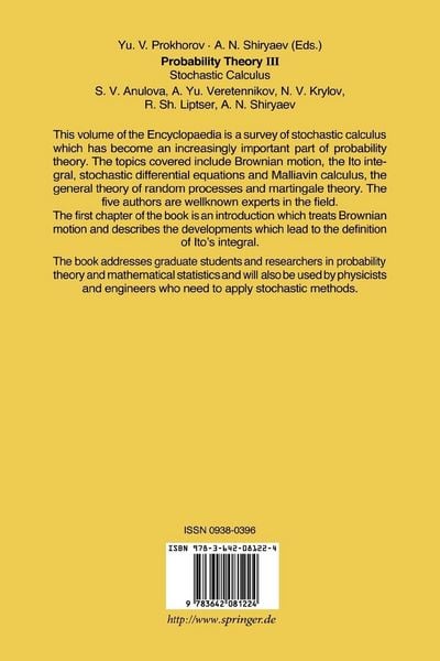 Produktbild: Probability Theory III