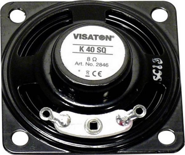 Produktbild: Visaton K 40 SQ - 8 Ohm 1.6 Zoll 4cm Kleinlautsprecher 0.5W 8Ω Kunststoff-Membran