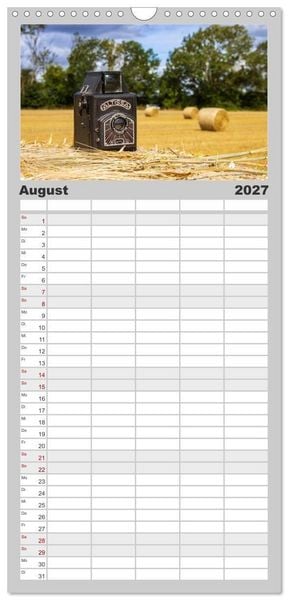 Produktbild: Familienplaner 2027 - Alte Fotoapparate, Augenzeugen der Zeit mit 5 Spalten (Wandkalender, 21 x 45 cm) CALVENDO