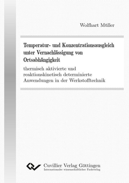Produktbild: Temperatur- und Konzentrationsausgleich unter Vernachl&auml;ssigung von Ortsabh&auml;ngigkeit